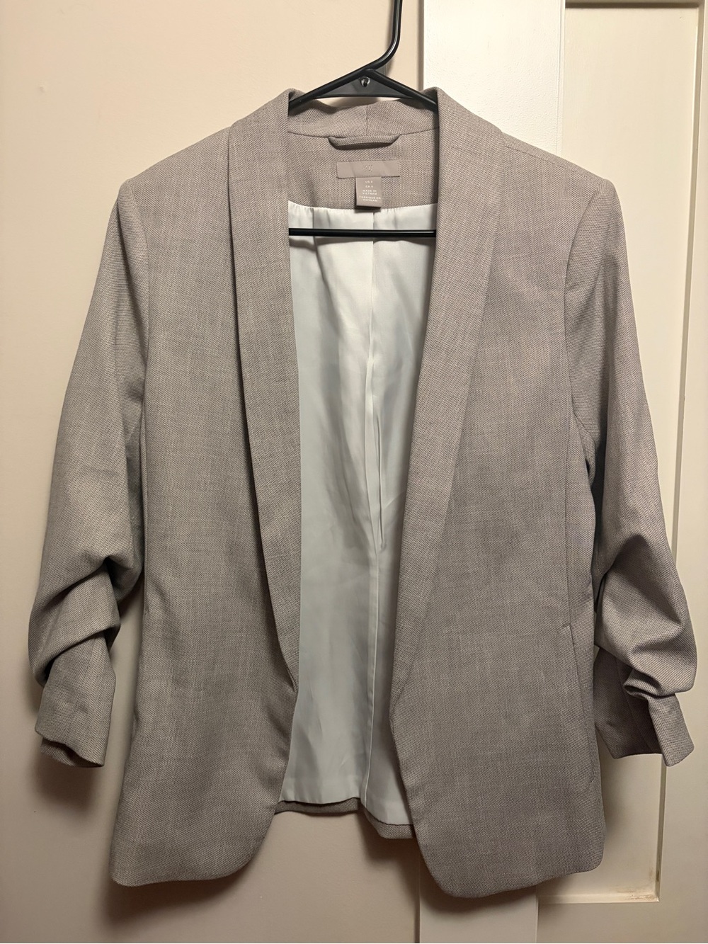 H&M Light Gray Open-Front Blazer